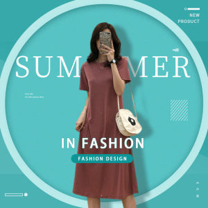 QDshop เดรสคอกลมสุดสวยมาก ผ้าเบาสบายสุดๆไม่เหมือนและไม่ซ้ำใคร โดดเด่นมากต้องมาตำแล้วนะ