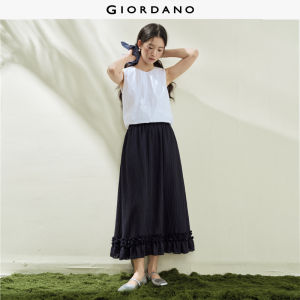 GIORDANO Women Skirt Moderate Thickness Skirt Non-Elastic Skirt Woven Fabric Skirt 18466803