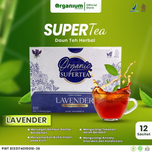 Supertea Lavender WAKABA Teh Herbal mengurangi tekanan darah berlelbih 12 sachet - 2g