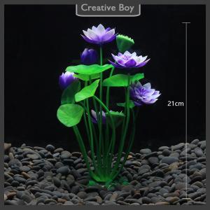[Creative] Aquarium Artificial Lotus Plants Decoration Fish Tank Landscaping Water Grass Ornaments Aquatic Simulated Flower Plant Supplies