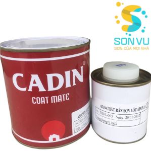 Cadin - Sơn lót epoxy hai thành phần - Màu Trong Suốt cho nền nhà xưởng - bê tông - xi măng - Bộ 1 kg