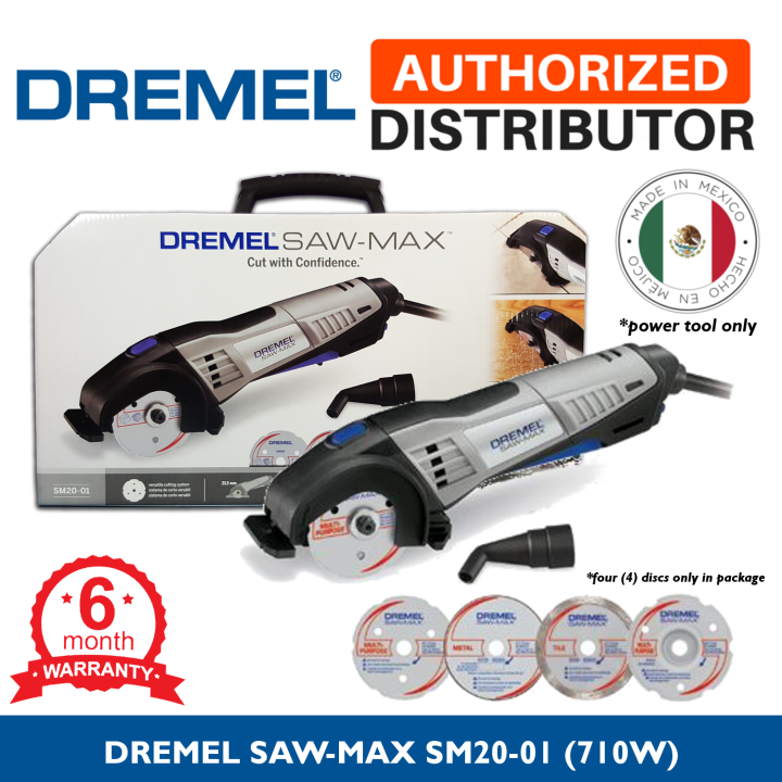 DREMEL SawMax SM20 01 Unit and Accessories Set Corded Cutter Set with 4 PCS Blades 710W Power Tool MADE IN MEXICO ORIGINAL PRODUCT Genuine Dremel Saw Max Set Glass Cutting Discs For Dremel