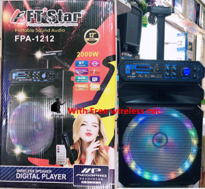 Multifunctional party Speaker audio system 12-inch Trolley Speaker Wireless Bluetooth Audio With Wireless Microphone