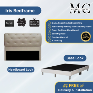 Mattress Concept Iris Divan Bedframe Pet Friendly Fabric/Faux Leather/Fabric All Size Available