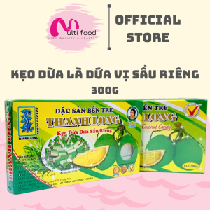 300G Kẹo Dừa Lá Dứa Vị Sầu Riêng Hiệu THANH LONG - MULTIFOOD