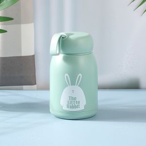 NOBLELYN 10.8oz/320ml Mini Water Bottle Pocket Design with Handle Vacuum Cup Portable Durable Thermal Cups For  and Cold Drinks