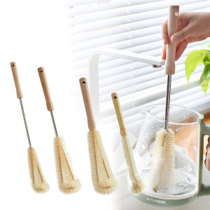 4pcs Set Wooden Handle Bottle Cup Brush 30-50cm Wooden Long Handle Bottle Cleaning Brush