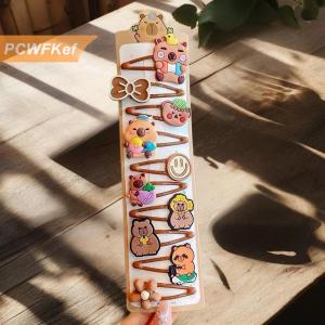 【PCWFKef】 10 cái dễ thương capybara Mini Kẹp Tóc Cô Gái phụ nữ tóc Clip Mũ tóc Clip Side bangs Clip Mũ trẻ em Phụ kiện tóc