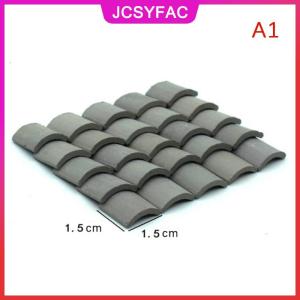 JCSYFAC 60 chiếc gạch lát mái mini để làm cảnh quan gạch thu nhỏ cho Nhà búp bê 1/16