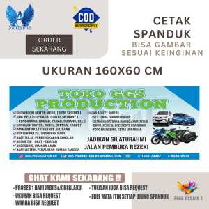Cetak Spanduk Banner TOKO SHOWROOM SEMBAKO DLL Costom Desain