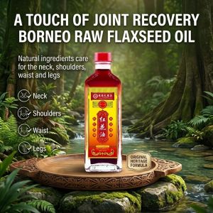 Borneo 100 Natural Flaxseed Massage Oil For Joint Muscle Relief Fast Absorption Herbal Formula Soothes Pain And Stiffness