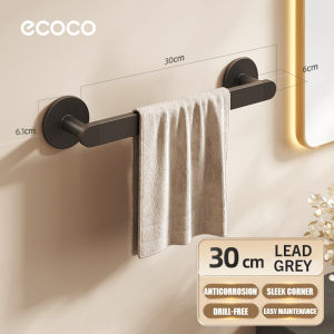 Ecoco Towel Hanging Holder for Bathroom Aluminum Towel Rack Organizer Wall-mounted 5 Length Waterproof