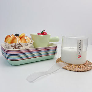 สร้างสรรค์สี่เหลี่ยมผืนผ้าถาดข้าวสาลีฟางแผ่นขนมขบเคี้ยว Ins - ที่เรียบง่ายบนโต๊ะอาหารชาม สำหรับการดำเนินการผลิตภัณฑ์ที่ไม่ยาก 1 ประสิทธิภาพสูง