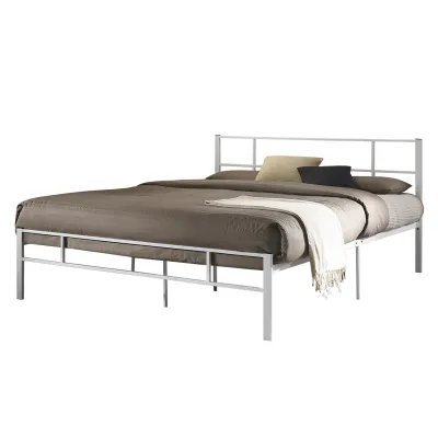 Living Mall GINA Metal Bed Frame in White And Black Colors - All Sizes