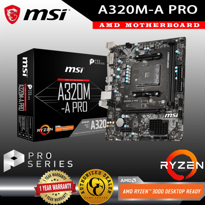 MSI A320M-A PRO AM4 socket AMD Motherboard Desktop