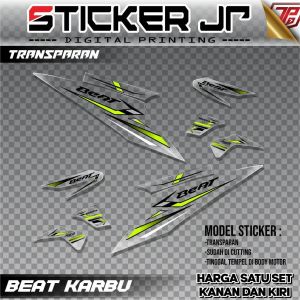 Stiker Striping Beat Karbu Tahun 2008-2012 Variasi Transparan Racing Simple Varian Warna - SBK-UV - GSI