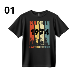 Kaos Tahun Lahir 1974 Bahan asli katun combed Pria wanita