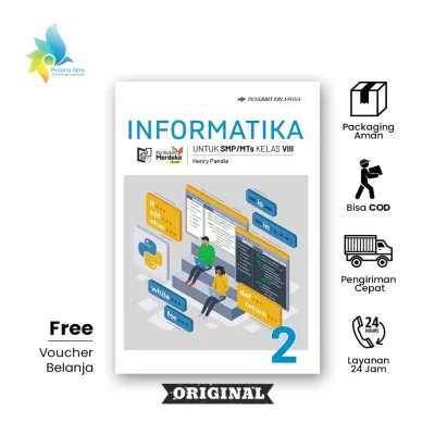 [Erlangga ] Buku Teks Kurikulum Merdeka SMP/MTS Kelas 8 - Matematika IPA Indonesia IPS - Buku Erlangga Original