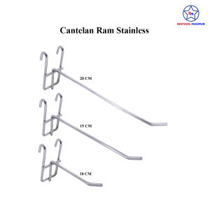 Bintang Makmur - Cantolan Gantungan Kaitan Ram Display Stainless 10cm