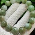 Natural Type A Jadeite Bead Bracelet – 16-Piece 13.88mm Beads, QIC Certified, Timeless Luxury (bracelet42). 
