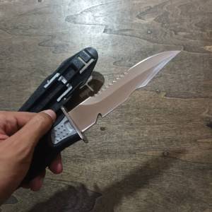 SAEKODIVE S3006 Y KNIFE BLADE 14cm Yellow MADE IN TAIWAN SCUBA DIVING  Stainless steel 304 มีดพับ มีดดำน้ำ