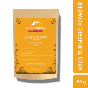 Alps Goodness Wild Turmeric Powder for Skin & Hair  - Enhances Skin Complexion Keeps Scalp Healthy & Clean - 100% Pure & Natural
