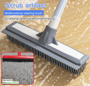 ✨ Adjustable Handle Bathroom Brush/Toilet Brush/Floor Brush/Soft Rubber Brush/Water Squeegee Durable Non-deforming Scrubber Handle TPR Brush