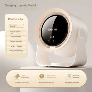 Wireless USB Rechargeable Intelligent Circulating Fan 100 Speed Turbo Small Fan Wall Mounted Desktop Small Electric Fan