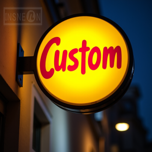 Custom Round LED Light Box for Coffee Shops Waterproof Acrylic Double Sided Illuminated Business Sign Wall Mount