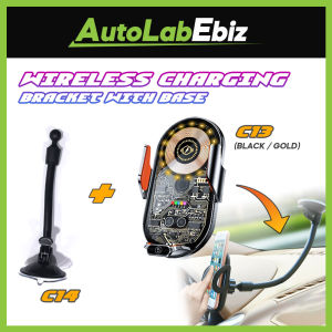 Car Wireless Fast Charging Bracket 360° Rotation Auto Air Vent Phone Holder Automatic Sensing C13