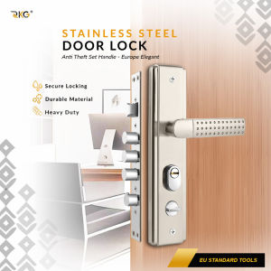 Kunci Pintu Knob Silver Entrance Security Door Lock Set DRL-650SV