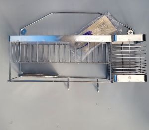 Kệ treo đa năng gắn tường trong phòng tắm Inox 201 cao cấp chống rỉ sét.37cmx10cmx14cm.