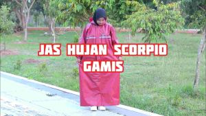 Jas Hujan Scorpio Original Stelan Gamis Hijabers wanita kekinian