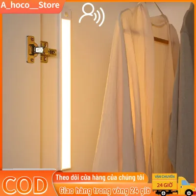 Đèn cảm biến chuyển động 3 màu decor siêu mỏng dán tủ quần áo cảm ứng tự động sáng nhà bếp