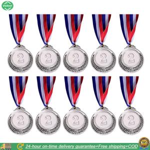 [New] 10Pcs Gold Award Medals Zinc Alloy Bronze Award Medals with Neck Ribbon Winner Reward Badge for Classrooms Office Games