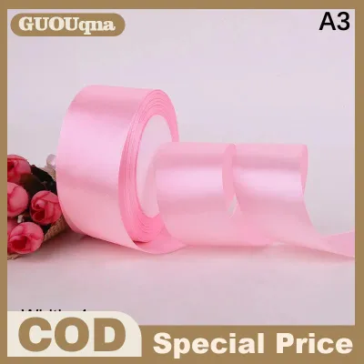 GUOUqna 4cm 25 yard satin ruy băng cuộn Quà Tặng thủ công đóng gói ruy băng hoa làm bao bì nơ thủ công MaY trang trí tiệc tự làm