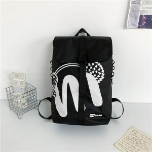 Korean mens backpack student leisure schoolbag large capacity waterproof travel backpack