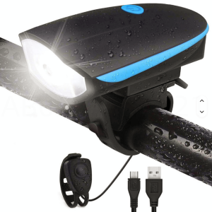 Bicycle Headlights Speaker Light Touch Switch Bicycle Horn Light/USB Charging Bike Lights Waterproof cycle Accessories