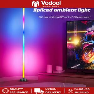 Smart RGB LED Corner Lamp Smart Modern Floor Lamp with APP and Remote with Music Sync Ideal for Living Rooms Bedrooms and Gaming Rooms