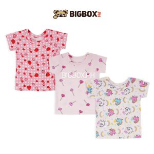 BigboxPH Premium Pure Cotton Kids Top T-Shirt Blouse for Girls 1–8Y | Soft Comfy Panglakad Pambahay