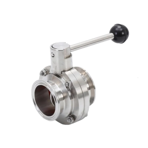 1.5inch Sanitary Clamp Clovers Butterfly Valves Pull Handle Stainless Steel Shut Off Flows Controller Easy to Install