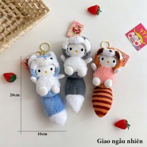 Móc khóa gấu bông 2 trong 1 thỏ dâu cà rốt thú nhồi bông 2in1 bunny hoa quả trái cây tai úp dài siêu cute dễ thương đáng yêu