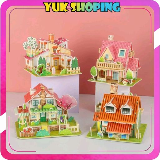 ✧YUKSHOPING✧ DIY Mainan puzzle 3D edukasi anak 3D Jigsaw puzzle - Main Image
