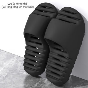 Dép Nhựa Đúc Mềm Thiết Kế Lỗ Thoát Nước Chống Trơn Trượt Dép Cao Su Quai Ngang Nguyên Khối Mang Nhà Tắm Êm Chân Mềm Mại