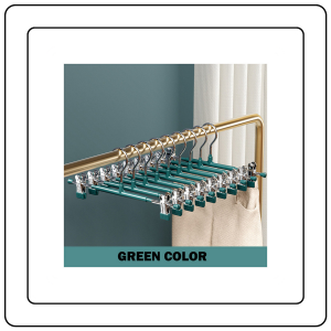 【JJ HOME】Anti-Slip Pants Hangers with Adjustable Clips / Closet Organizer