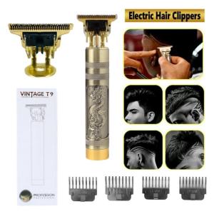 ( BISA COD ) alat mesin cukur potong rambut bulu kumis dan jenggot listrik Vintage T9 dragon hair clipper trimmer naga shaver elektrik 0mm cukura