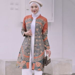 dress batik katun dress batik modern rena