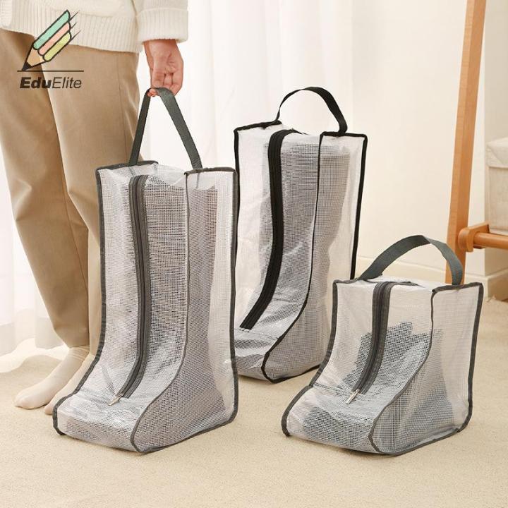 EduElite Household Transparent Short Boot Storage Bag Waterproof Dustproof  Shoes Protection Bag Long Boots Pocket Moistureproof Container