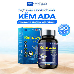Kẽm ADA 150mg Kẽm Gluconate Nguyên Liệu Nhập Pháp. - Hỗ trợ tăng cường sức khỏe đề kháng + Quà tặng