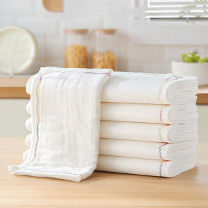 Super absorbent cotton yarn kitchen dishcloth tableware Household cleaning towels non-oil dishcloth Kitchen gadgets